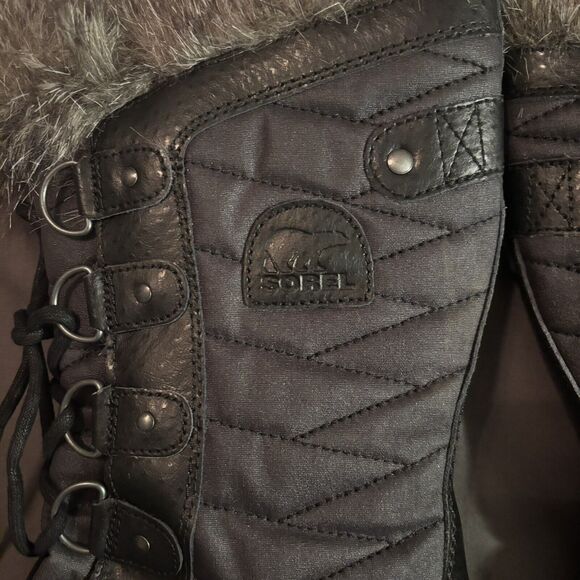 Sorel Tofino II Faux Fur Lined Waterproof Boots Women's 7 Black NEW - Picture 3 of 6